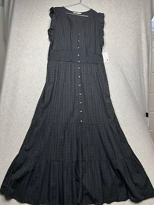 Sonoma Smocked Tiered Maxi Dress Sz XXL Boho Romantic Cottagecore Prairie Gypsy • $22.04