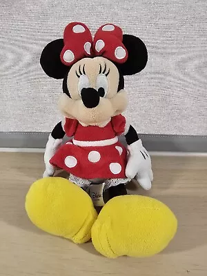 Disney Parks Original Minnie Mouse Plush Soft Toy Teddy Red Polka Dots Dress 12  • £5.99