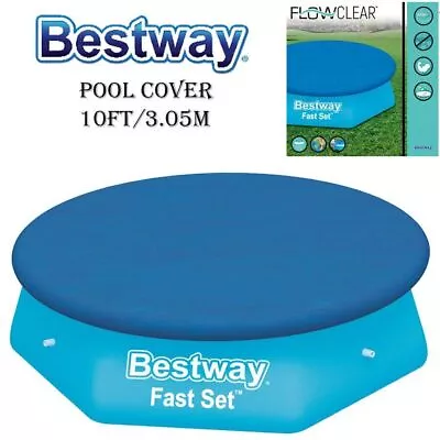 Bestway INTEX Round Swimming Pool Cover Garden Paddling Pools KEEPS DEBRIS OUT • £10.95