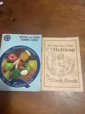 Vintage Cookbooks APPLE & PEAR CWA SUMMIT BRANCHMulticap Cook Book 2 Books • $28