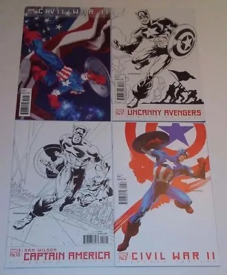 5 BOOK LOT Captain America 700 Sam Wilson CIVIL WAR Jim Steranko  Variant Cover • $29.99