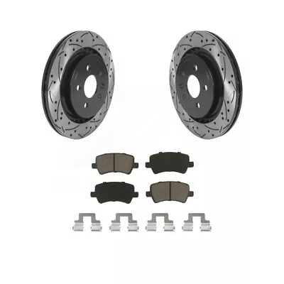 Rear Drill Slot Brake Rotors Ceramic Pad Kit For 2008-2016 Volvo XC70 • $97.28