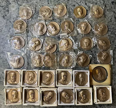 Lot Of 35 Small Medallic Art Co. New York President Medals • $209