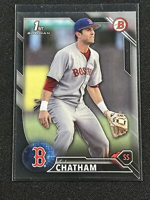 2016 Bowman Draft C.J. Chatham #BD-38 Silver Border #/499 Rookie Boston Red Sox • $2.99