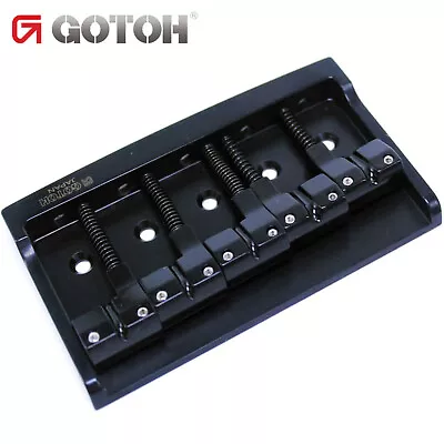 NEW Gotoh S510B-5 5-String Bass Bridge Steel Base Plate Brass Saddles - BLACK • $189.95