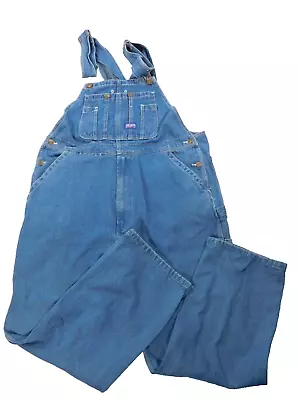 Big Smith Bib Overalls Denim Blue Jean Men's Size 40x32 Carpenter Farm Utility • $25.95