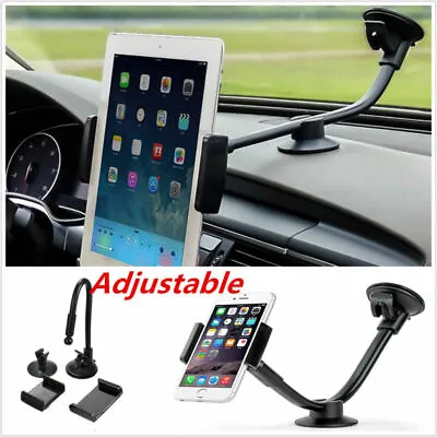 Long Arm Car Phone Tablet Mount Holder Windshield 5'' 7'' Holder For IPhone Htc • $24.89