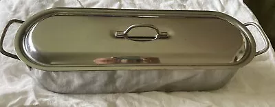 $29.95 • Buy Stainless Steel (?) Fish Poacher With Rack And Lid # 4879