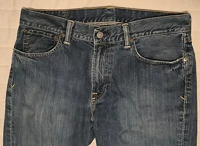 Polo Ralph Lauren 750 Bootcut Blue Jeans Men's 33x32 Western Cowboy Cotton EUC • $34.99