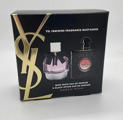 Ysl Mini Perfum Gift Set-ysl Mon Paris & Ysl Black Opium New In Box • $54.99