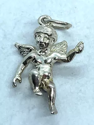 £5 • Buy Vintage Sterling Silver Bracelet Charm Little Angel Cherub Nice Details 