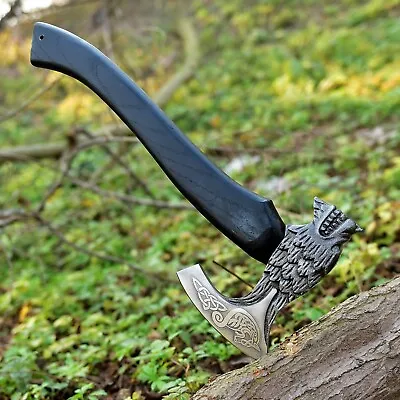 Viking Hand Forged 1095 High Carbon Steel Bladetomahawkhatchetcombat Axe • $39