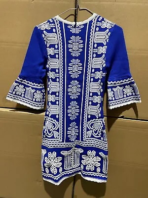 Bnwt Alice Mccall Royal Blue Devotion Jacket Dress - Size 4 Au/0 Us (rrp $375) • $100