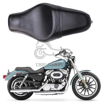Motorcycle Driver Passenger Two Up Seat Saddle For Harley Sportster XL883 1200 • $95.02