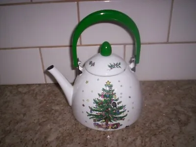 Vintage Nikko Tea Pot Metal Christmas • $19.99