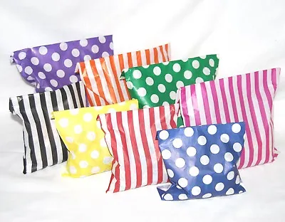 Paper Candy Striped Sweet Bags -Single Colour Wedding Birthday Loot Treats Party • £54.99