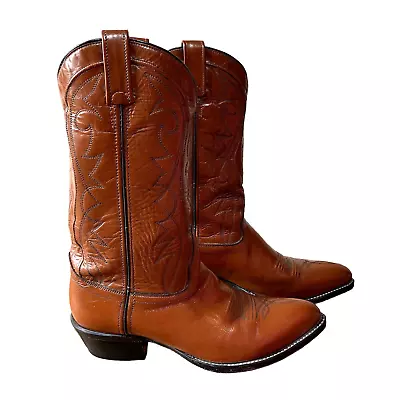 Heritage West Vintage Leather Western Stitched Cowboy Boots Men's Size 9.5 D • $65