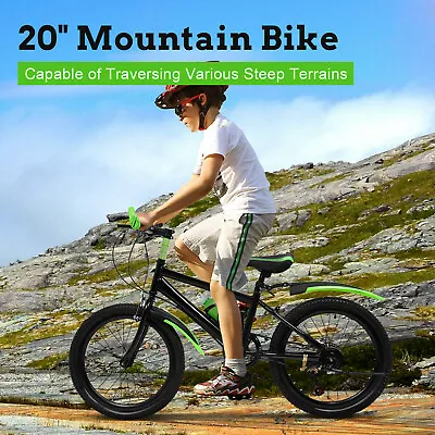 20 Inch Child City Bike 7 Speeds Kids Mountain Bike Double Disc Brake Bicycle  • $102