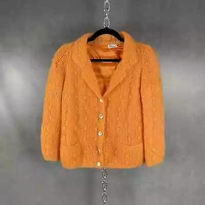 Vintage Orange Mohair Cardigan Orange Creamsicle Flavor • $85