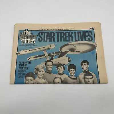 The Monster Times Magazine Newspaper Collectors Issue #2 1974 Star Trek (Blue) • $29