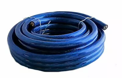 Blue 4 Gauge Power Amplifier Wire  10 Feet Ft  4 AWG Primary Cable Guage • $10.56