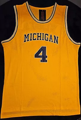 NCAA Michigan Wolverines #4 Chris Webber Throwback Jersey Yellow XL NWT • $64.99