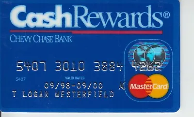 Vintage Chevy Chase Bank MasterCard Credit Card Exp 2000 - Cash Rewards Card • $15