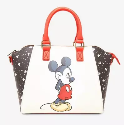 Loungefly Disney Shy Mickey Mouse Satchel Bag Handbag Purse • $79.99