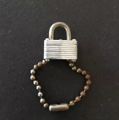 Vintage Miniature Padlock Bead Keychain Key Ring Fob MASTER LOCK CO Milwaukee • $35.52