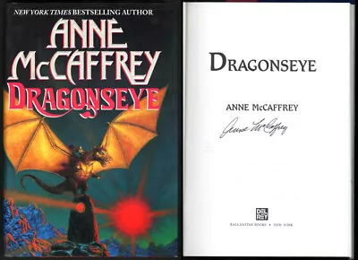 $320 • Buy Anne McCaffrey SIGNED AUTOGRAPHED Dragonseye HC 1st Ed 1st Pr Dragonriders Pern