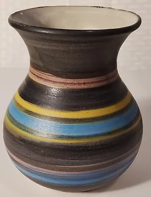 Pacific Stoneware B. Welsh Signed  Striped Art Potttery Vase  1971 6 HX4 3/4 W • $28