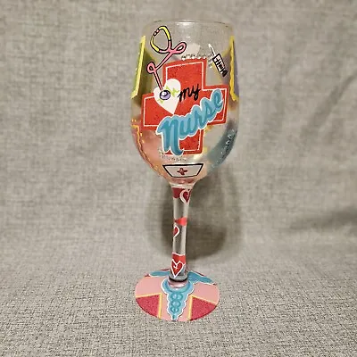  Lolita  Love My Nurse  15 Oz Wine Glass With Box. . RN Means Real Nice 🙃 • £18.04