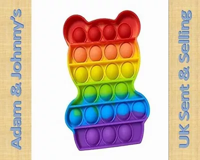 £2.95 • Buy 💚 Push Bubble Pop Popper Fidget Sensory Toy - Bear Square