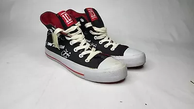 £48.37 • Buy One Direction 1D Shoes Sneakers Black Autograph Hi Top Size 8