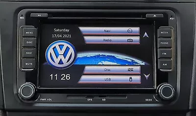 £229.95 • Buy Vw Golf Mk6 Bluetooth Gps Sat Nav Hd Dvd Sd  7  Usb Canbus Uk Seller