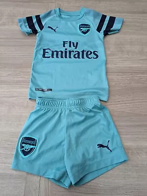 2018/2019 Arsenal FC 3rd Football Shirt/Shorts Puma Age 1-2 Years Baby Boys Girl • £11.99