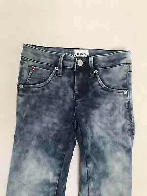 Hudson Girl’s Jeans Skinny Denim Pants Bleached Size 8 Kids Excellent • £12.05