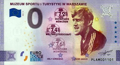 Zero Euro Bill - 0 Euro - Poland - Muzeum Sportu I Turystyki W Warszawie 2021-11 • £6.72