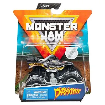 Authentic Monster Jam Hot Rod 1:64 Race Car Mud Wheels Truck Over Cast Dragon • $11.99