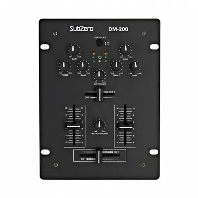 SubZero DM-200 2 Channel DJ Mixer With USB • £79.99