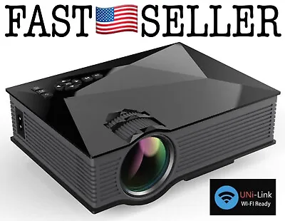 Wireless LED Mini Projector 1200 Lumens Multimedia Home Theater IOS Android... • $94.83