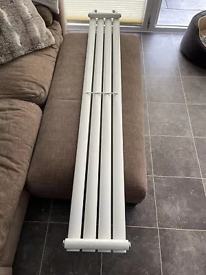 £100 • Buy Milano Aruba White Vertical Designer Radiator 1600mm X 250mm
