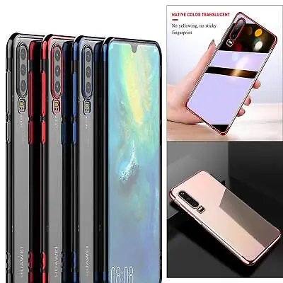 Metallic Bumper Gel Phone Case For Huawei Nova 5T P30 Pro 7S P Smart Y6 Y7 2019 • £2.95