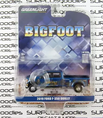 2022 Greenlight 1:64 Muddy BIGFOOT 2019 FORD F350 F-350 LARIAT Dually #GL51457-B • $14.95