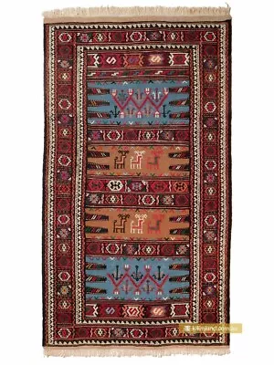 Authentic Sumak Kilim Runner Hand Knotted 100% Wool 173x96cm • $360