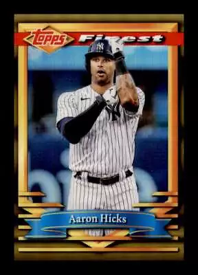 2021 Topps Finest Flashbacks Gold Refractor Aaron Hicks #187 Yankees /50 • $6.74