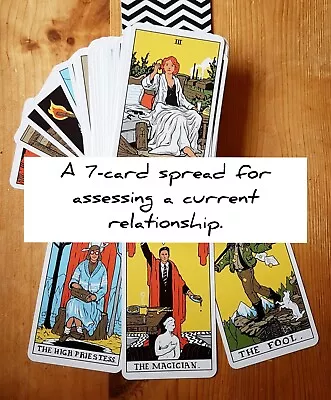 Psychic Tarot Reading.  A 7-card Spread For Assessing A Current Relationship. • £5.50