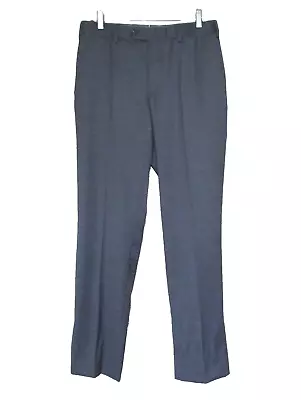 J. Hilburn Trouser Slacks Suit Dress Pants Size 32 Men Gray Wool Flat Front • $39.99