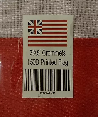 GRAND UNION FLAG - New In Package 3' X 5' With Grommets 1st National US Flag • $16