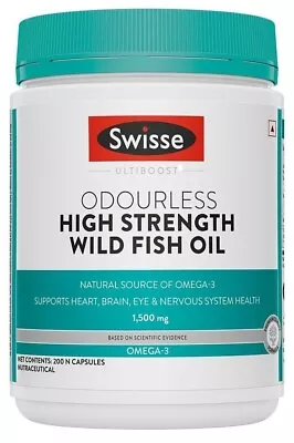 Swisse Ultiboost Odourless High Strength Wild Fish Oil 1500mg 400 Capsules • $48.25